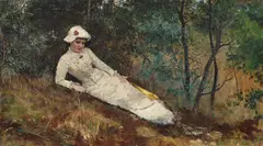 Frederick McCubbin, (A Quiet Study) (1886), 1886, oil on canvas