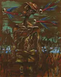 Albert Tucker, Explorer I 1965, 1965, synthetic polymer paint on composition board