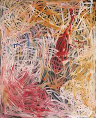Emily Kngwarreye, Untitled (Wild Yams) (1996), 1996, synthetic polymer paint on canvas
