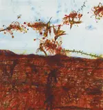 John Olsen, Honey Eaters (1997), 1997, synthetic polymer paint, pastel and crayon on paper
