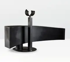 Lookout (Maquette for a City Plaza Sculpture) (1973) by Inge King, 1973, painted steel, sold Apr 2022