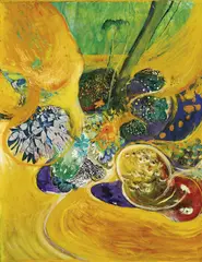 Brett Whiteley, An Orange Flower 1969-1970, 1969-1970, oil and mixed media on composition board