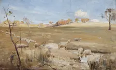 Arthur Streeton, Impression for Golden Summer 1888-1889, 1888-1889, oil on cardboard