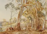 Hans Heysen, Summer Afternoon Glow, Ambleside 1922