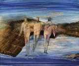 Gallipoli (1959) by Sidney Nolan, 1959, oil on paper on board, sold Apr 2022