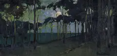Charles Conder, Moonlight (1889), 1889, oil on canvas on board