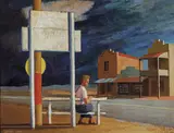 Jeffrey Smart, Bus Stop (1955)