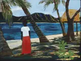 Towards the Reef by Ray Crooke, oil on canvas, sold Apr 2022