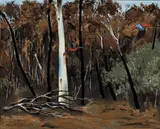 Albert Tucker, After the Bushfire 1973, 1973, synthetic polymer paint on composition board