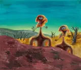 Albert Tucker, Emerging Gods 1971, 1971, synthetic polymer paint on canvas