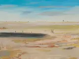 Arthur Boyd, Burnt Wheat Stubble (circa 1986), 1986, oil on composition board