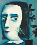 Charles Blackman, Night Flowers (1958), 1958, oil on canvas