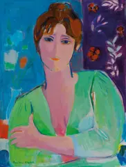 Constance Stokes, Woman in a Green Blouse (1982), 1982, oil on canvas