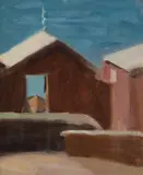 Clarice Beckett, Boatsheds (circa 1928)