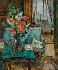 Bessie Davidson, Interieur (1935), 1935, oil on board