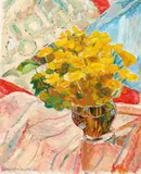 Grace Cossington Smith, Buttercups 1944, 1944, oil on pulpboard