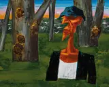 Albert Tucker, Antipodean Figure 1967, 1967, oil on composition board