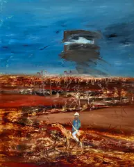 Sidney Nolan, Ned Kelly: The Return 1964, 1964, synthetic polymer paint on composition board