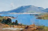 Hobart 1938 by Arthur Streeton, 1938, oil on canvas, sold Apr 2021