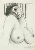 Brett Whiteley, Nude 1979, 1979, pencil on paper