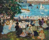 Ethel Carrick, Watching the Fleet from the Domain 1913