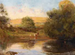 Walter Withers, After the Heat of the Day 1891, 1891, oil on canvas