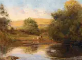 Walter Withers, After the Heat of the Day 1891, 1891, oil on canvas