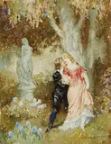 Norman Lindsay, Lovers in a Garden
