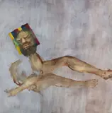 Ned Kelly I 1962 by Sidney Nolan, 1962, synthetic polymer paint on composition board, offered Nov 2020