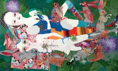 Del Kathryn Barton, I have come to tell you that I have freed myself. You too can do the same 2005-2006, 2005-2006, synthetic polymer paint, gouache, watercolour and pen on polyester canvas
