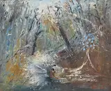 Bride with Blue Flowers (1969) by Arthur Boyd, 1969, oil on canvas, sold Nov 2020