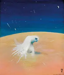 Brett Whiteley, White Corella 1987, 1987, oil and collage on canvas