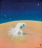 Brett Whiteley, White Corella 1987, 1987, oil and collage on canvas