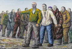 Painting (Figure Group) 1998 by Peter Booth, 1998, oil on canvas, sold Sep 2020