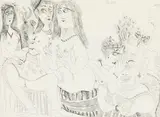 Pablo Picasso, La fête de la patronne. Ces dames médisent de Degas, réduit á un tiers de profil (1971), 1971, etching on paper, edition of 50 plus 15 artist's proofs