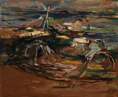 John Passmore, The Sand Fight 1953, 1953, oil on board
