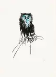 Brett Whiteley, The Owl 1983, 1983, ink and collage on paper
