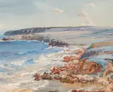 The South Coast, Victor Harbour 1926 by Hans Heysen, 1926, watercolour on paper, sold Jun 2020