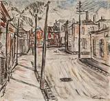 Danila Vassilieff, Fitzroy Street with Grating (1938)