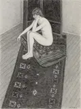 John Brack, Seated Nude 1981
