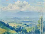 Tom Roberts, The Two Roads to Monbulk 1924, 1924, oil on plywood
