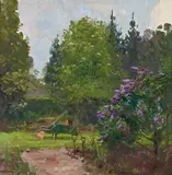 Arthur Streeton, Garden Green (1940)