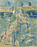 Herbert Badham, Port Said 1954, 1954, oil on canvas on cardboard