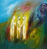 The Fiery Furnace (1968) by Arthur Boyd, 1968, oil on canvas, sold Nov 2019