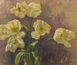Stella Bowen, (Flowers), oil on board