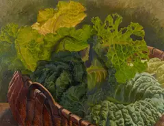 Stella Bowen, (Vegetable Still Life), oil on board