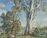 Woodside Pastoral by Hans Heysen, pencil and watercolour on paper, offered Oct 2019