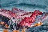 Burke and Camel 1966 by Sidney Nolan, 1966, oil on paper on board, offered Oct 2019