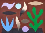 John Coburn, Autumn Landscape, gouache on paper on board