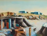 Sali Herman, Old Wharf 1956, 1956, oil on canvas